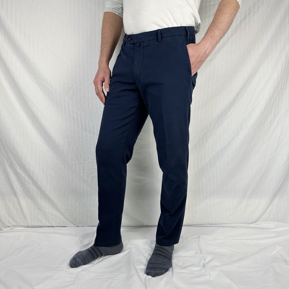 NWT Loro Piana Navy Tailored Trouser Pant Slim Fit Size IT 48, US 34